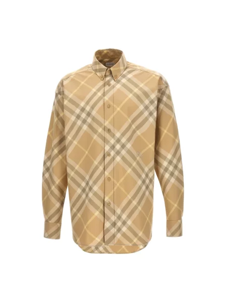 Koszula Burberry w kratę beżowa