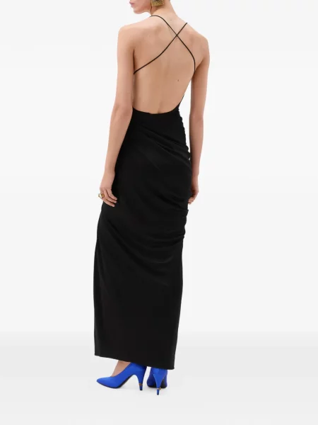 Rochie Versace cu volane de costum cu bretele negru