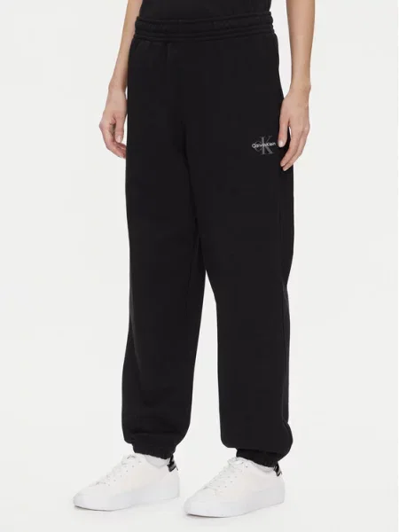 Παντελόνι φόρμας Calvin Klein Jeans μαύρο