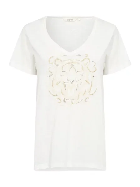 Cream Tricou Tiva galben auriu / portocaliu pastel alb