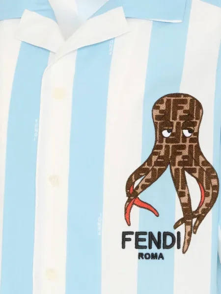 Koszula dziecięca Fendi biała