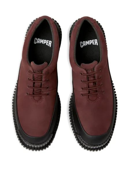 Ниски обувки Camper с връзки с дантела червено