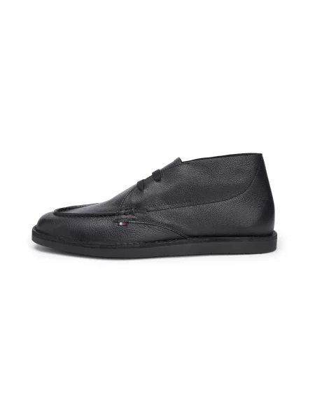 Tommy Hilfiger Poltopánky Hilfiger Stitchdown Tbl Lth Chuk čierna