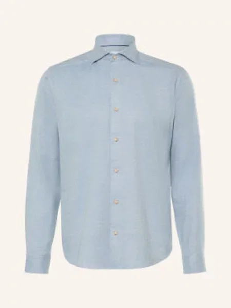 Eton Flanelová Košile Slim Fit tmavě modrá