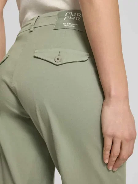 Spodnie z tkaniny w kroju straight fit z kantem model Karina' Cambio