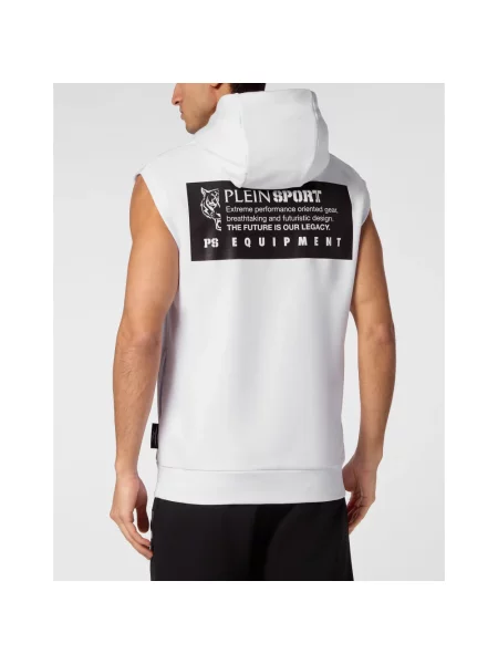 Bluza sportowa Plein Sport bez rękawów biała