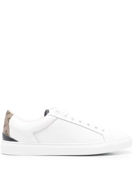 Sneakerși Herno din piele alb