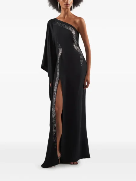 Rochie maxi Taller Marmo cu un umăr gol de costum negru
