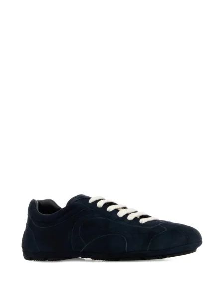 Sneakerși Prada din piele de căprioară albastru