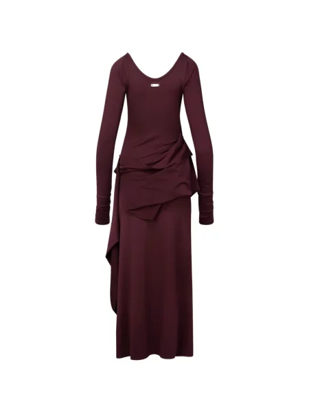 Lung rochie maxi Nache drapată roșu