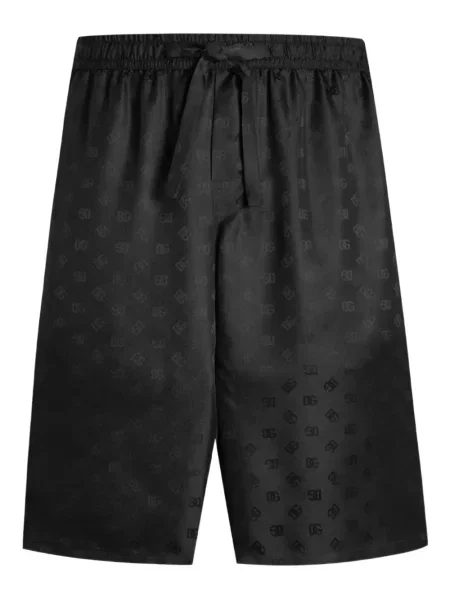 Pantaloni scurți Dolce & Gabbana de mătase negru