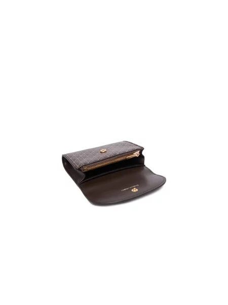 Calvin Klein Denarnica Emblem Aop Flap Coin Wallet Rjava bež