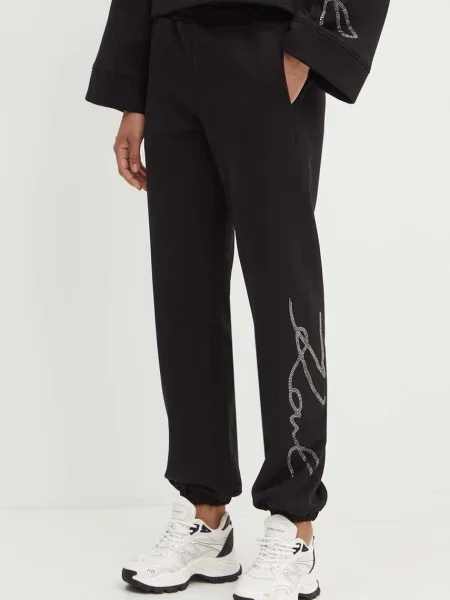 Spodnji del trenirke Karl Lagerfeld črna