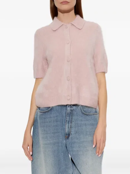Scurt cămașă Rag & Bone din cașmir roz