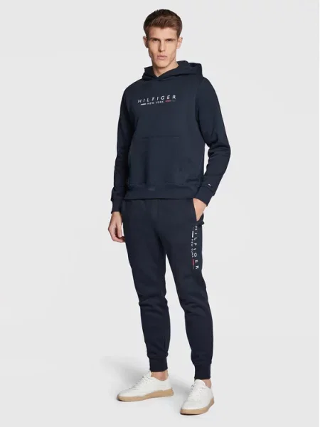 TOMMY HILFIGER Jogging komplet morsko plava / crvena bijela