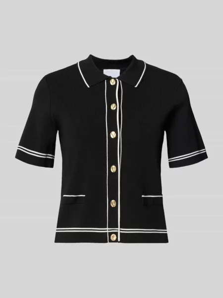 Kardigan z mieszanki z rękawem o dł. Jake*s Collection czarny