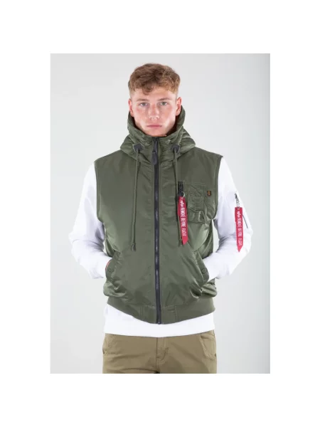 Kamizelka Alpha Industries z kapturem zielona