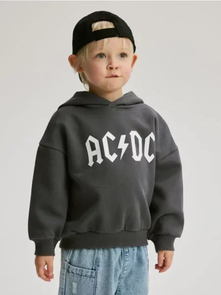 Reserved Hanorac AC/DC gri-închis gri