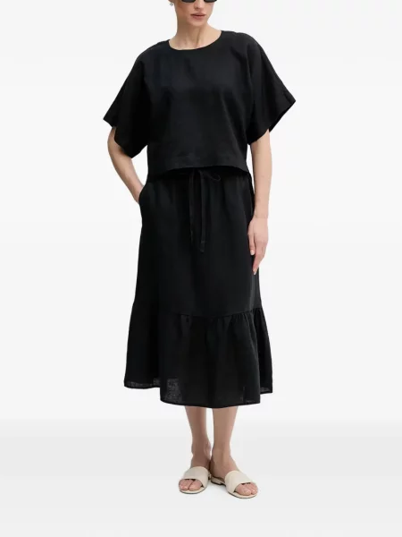 Fustă Dkny cu volane cu cordon negru