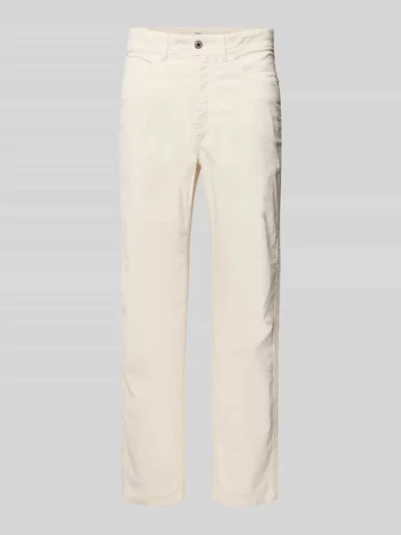 Spodnie sztruksowe o kroju slim fit z mieszanki bawełny Pepe Jeans białe