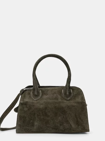 Велурена чанта Answear Lab зелено