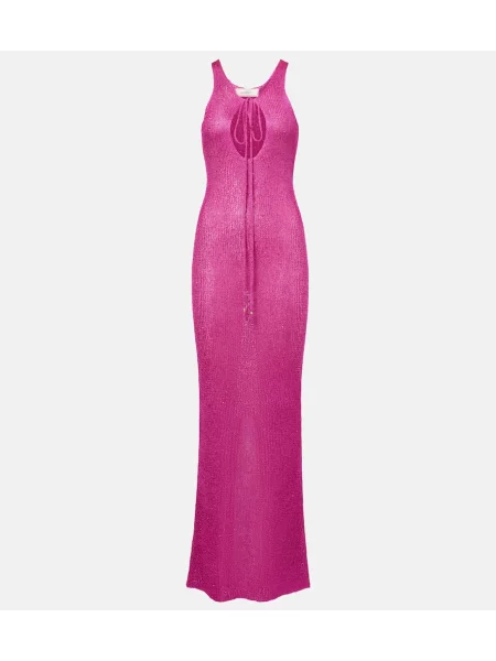 Rochie maxi Bananhot tricotate de costum roz
