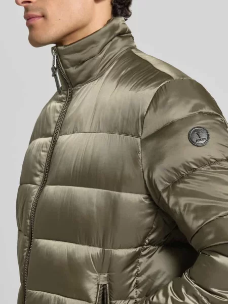 Kurtka pikowana o kroju regular fit ze stójką model Craigton' Joop! Collection oliwkowa