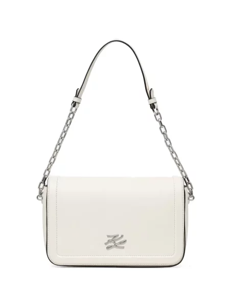 Colier Karl Lagerfeld cu autograf alb