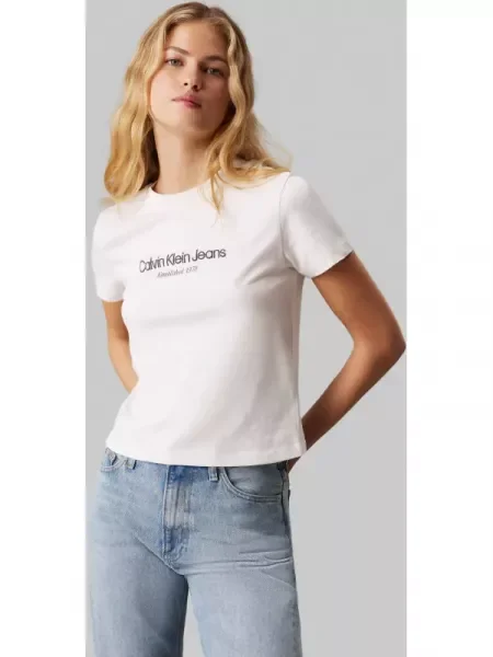 Calvin Klein Jeans Póló Institutional fehér