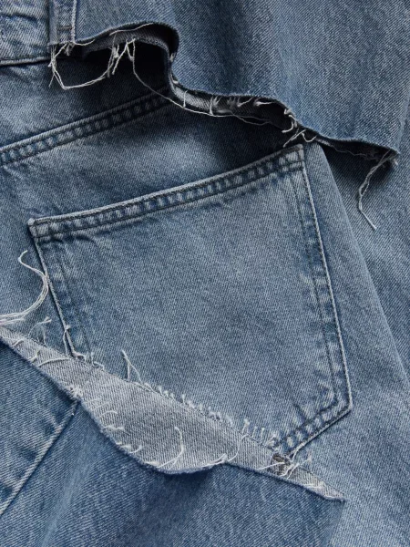 Reserved Джинси wide leg з прошиванням синій