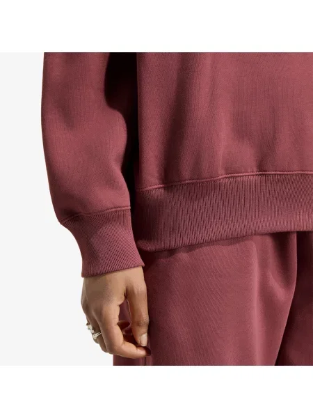 Φούτερ adidas Essentials Crew Long Fleece Sweatshirt Quiet Crimson XL