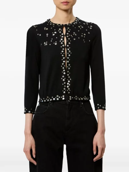 Cardigan Isabel Marant de mătase negru