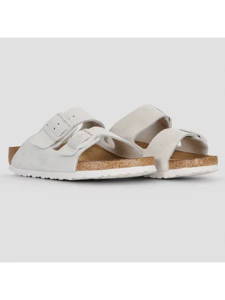 Birkenstock papuci din piele Arizona alb
