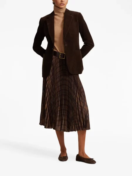 Květinový vlněný svetr Polo Ralph Lauren s výšivkou hnědý