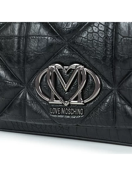 Geanta crossbody Love Moschino din piele negru