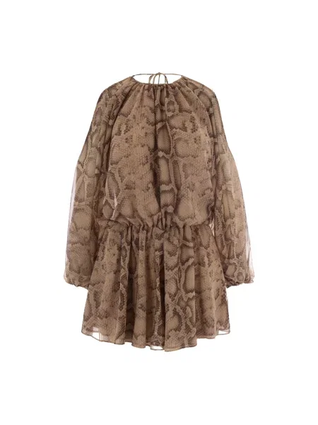 Bluzka Andamane skórzana brązowa