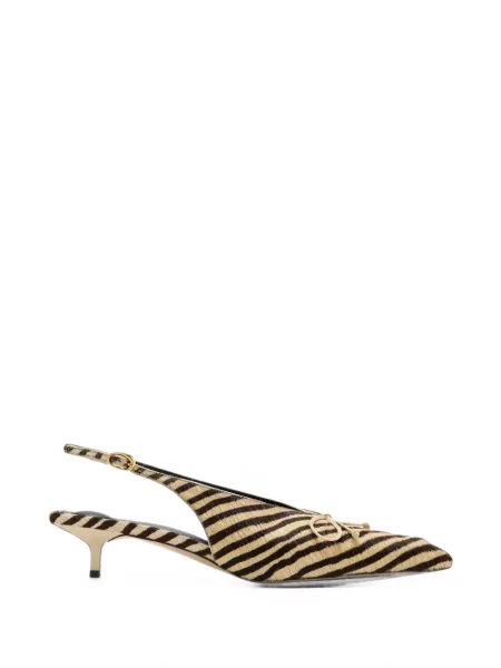 Pantofi cu toc Jacquemus cu funde cu model zebră