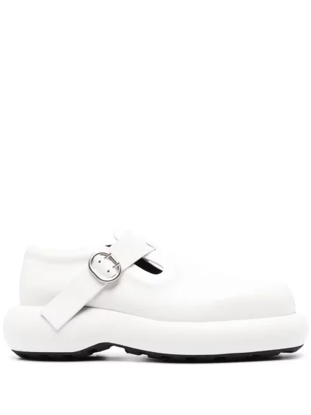 Pantofi loafer Jil Sander din piele alb