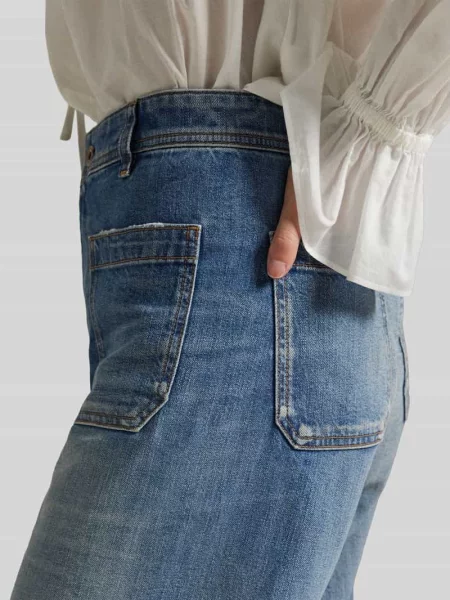 Szerokie jeansy Polo Ralph Lauren z naszywanymi kieszeniami niebieskie
