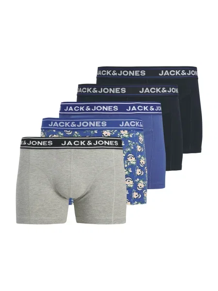 JACK & JONES Boksarice modra / mornarska / pegasto / roza siva