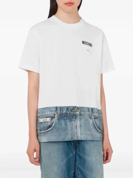 Tricou Moschino cu imagine alb