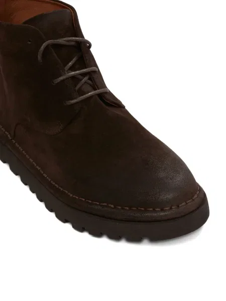 Botine Marsell cu șireturi din piele de căprioară maro