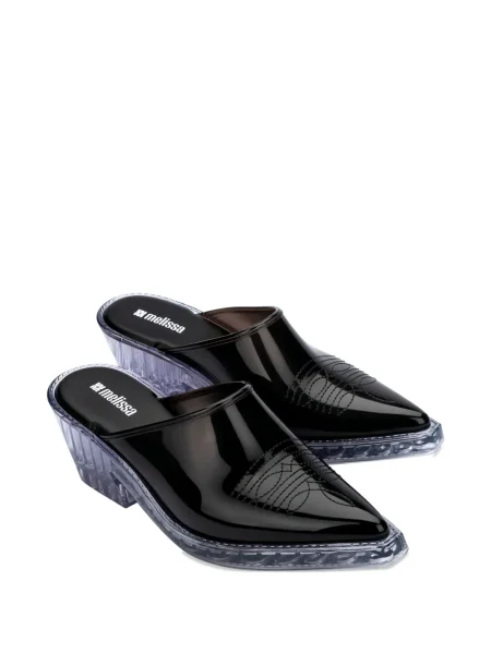 Papuci tip mules Melissa negru
