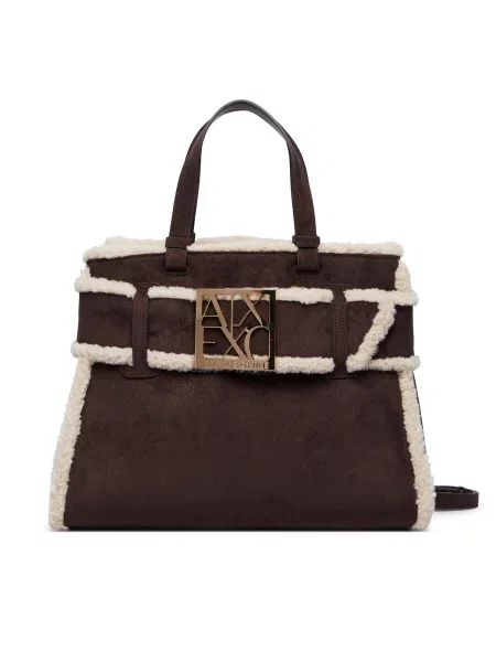 Τσάντα Armani Exchange καφέ