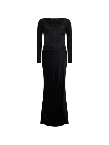 Lung rochie maxi Alberta Ferretti negru