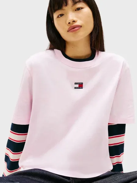 Футболка Tommy Jeans розовая