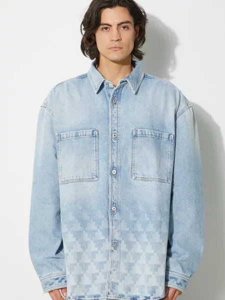 Джинсова куртка Marcelo Burlon Laser Cross Dnm Overshirt перехідна oversize
