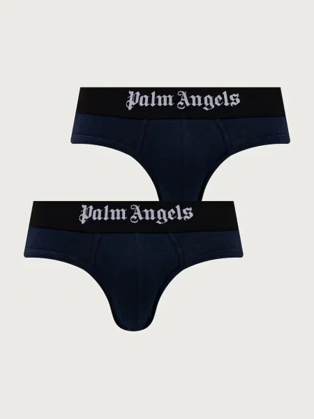 Palm Angels slipy z bawełną granatowy