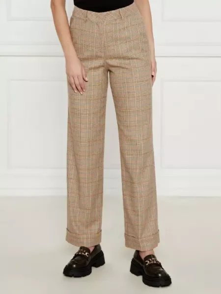 Marc Cain Nadrág WUKARI | flare fit gyapjú hozzáadásával bézs