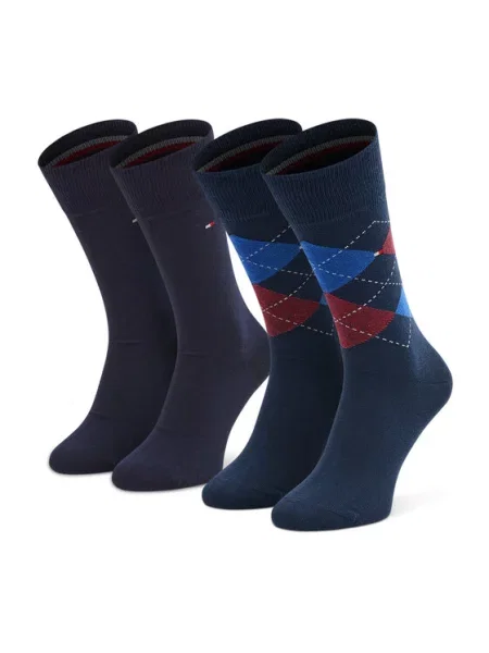 Tommy Hilfiger Dolge nogavice Mornarsko modra